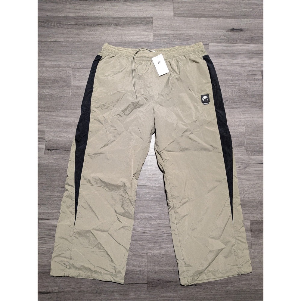 NWT Nike Men's Air Light Army Green Black Woven Track Pants Size XXL HV0874-320